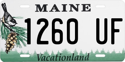 ME license plate 1260UF