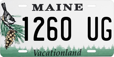 ME license plate 1260UG