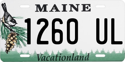 ME license plate 1260UL