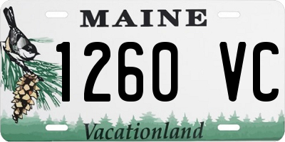 ME license plate 1260VC