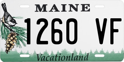 ME license plate 1260VF