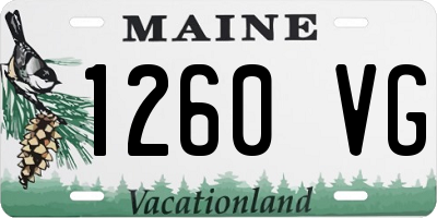 ME license plate 1260VG
