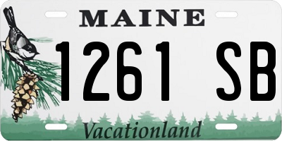 ME license plate 1261SB