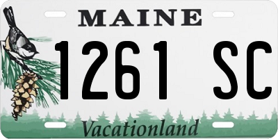 ME license plate 1261SC