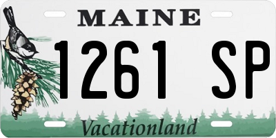 ME license plate 1261SP