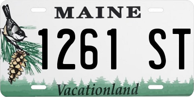 ME license plate 1261ST