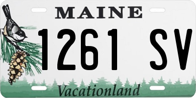 ME license plate 1261SV
