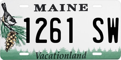 ME license plate 1261SW