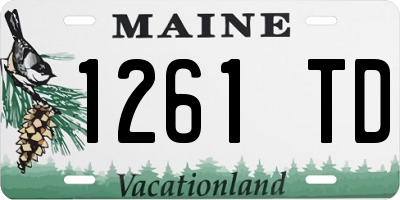 ME license plate 1261TD