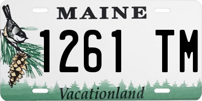 ME license plate 1261TM