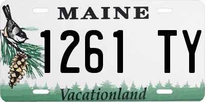 ME license plate 1261TY
