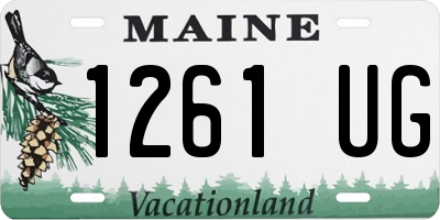ME license plate 1261UG