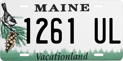 ME license plate 1261UL