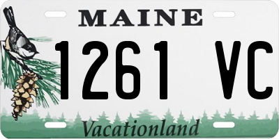 ME license plate 1261VC