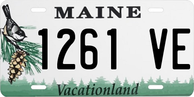 ME license plate 1261VE