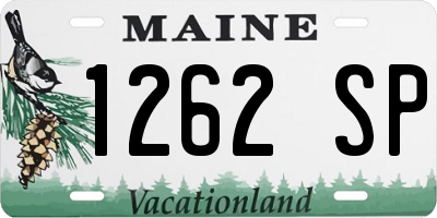 ME license plate 1262SP