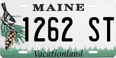 ME license plate 1262ST