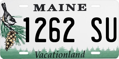 ME license plate 1262SU