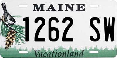ME license plate 1262SW