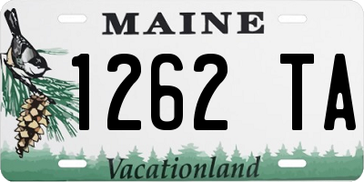 ME license plate 1262TA