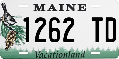 ME license plate 1262TD