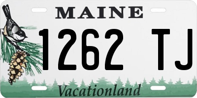 ME license plate 1262TJ