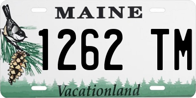 ME license plate 1262TM