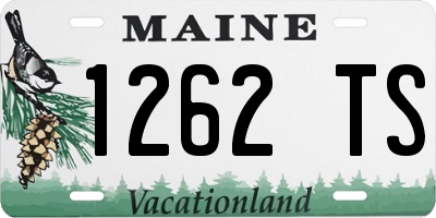 ME license plate 1262TS