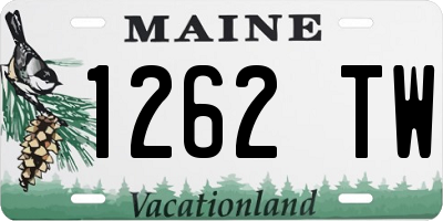 ME license plate 1262TW