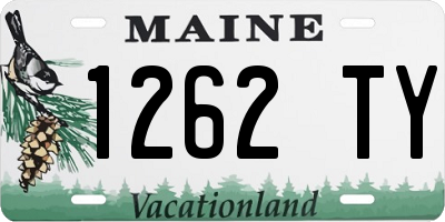 ME license plate 1262TY