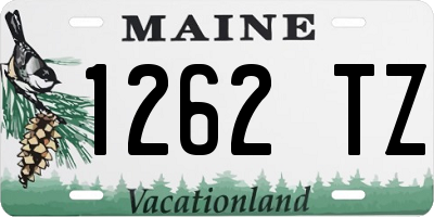 ME license plate 1262TZ