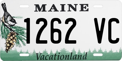 ME license plate 1262VC