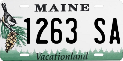 ME license plate 1263SA