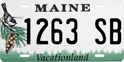 ME license plate 1263SB