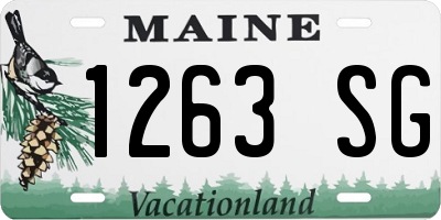 ME license plate 1263SG