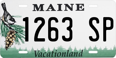 ME license plate 1263SP