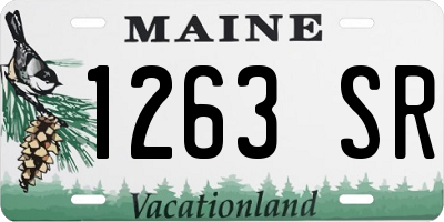 ME license plate 1263SR