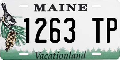 ME license plate 1263TP