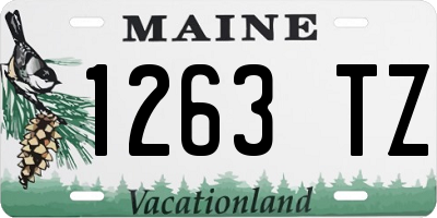 ME license plate 1263TZ