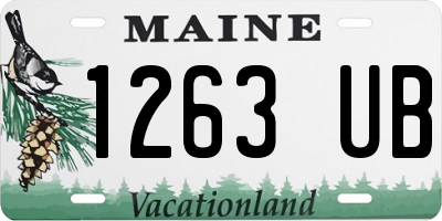 ME license plate 1263UB