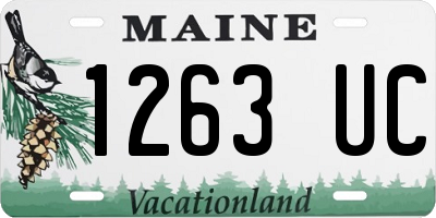 ME license plate 1263UC