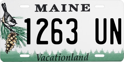 ME license plate 1263UN