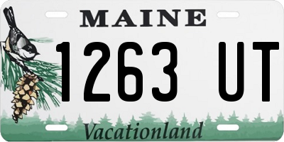 ME license plate 1263UT