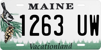 ME license plate 1263UW