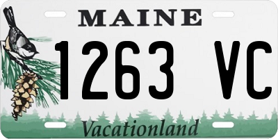 ME license plate 1263VC