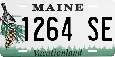 ME license plate 1264SE