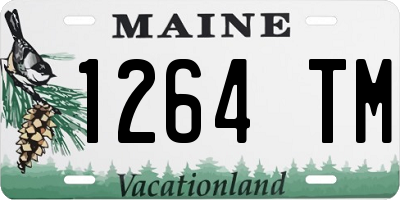 ME license plate 1264TM