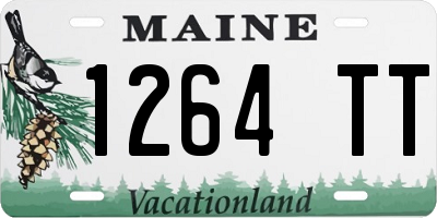 ME license plate 1264TT
