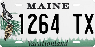 ME license plate 1264TX