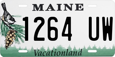 ME license plate 1264UW